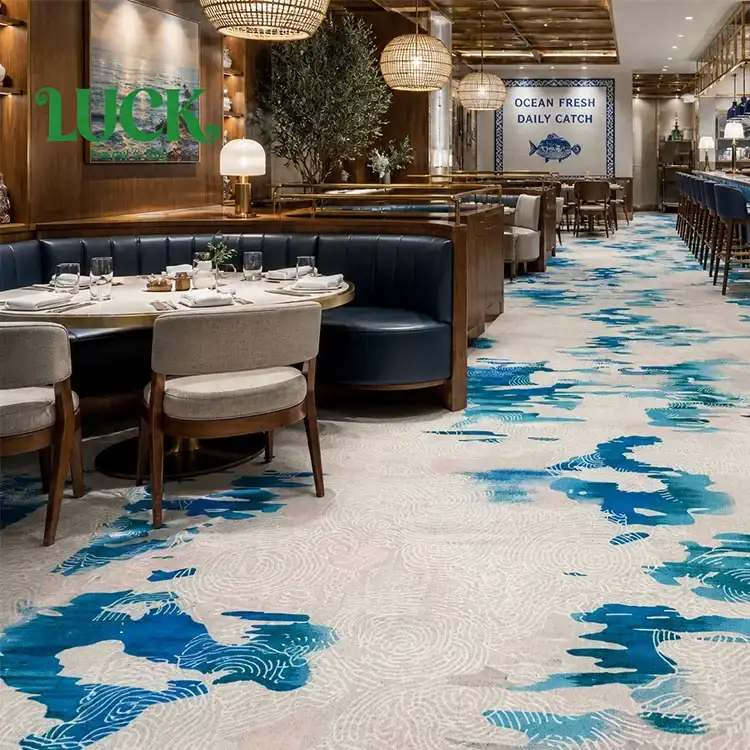Polyester bedrukt kamerbreed tapijt voor restaurants